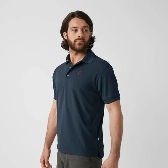Fjallraven Other - Fjallraven Crowley Pique Short Sleeve Polo Shirt Black Men's Size Large H13993